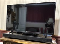 LG TV with Remote & Sound Bar & BlueRay DVD Player