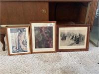 Vintage Framed Prints (3 Total)