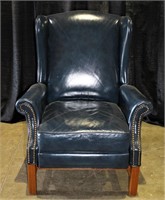 Navy Blue Wingback Chair 32"Wx33"Dx41"H