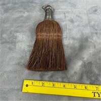 Vintage Dust Broom Straw Metal