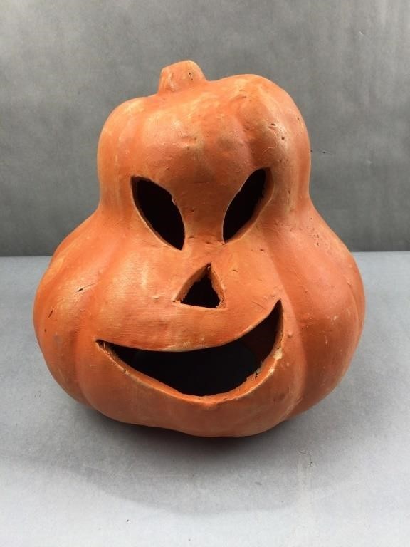 Handmade decorative ceramic pumpkin