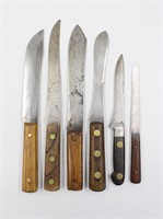 (6) Vintage/Antique Knife Lot Forge Craft Etc.