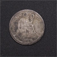 US Coins 1876-CC Seated Liberty Dime, circulated