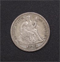 US Coins 1883 Seated Liberty Dime, circulated