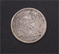 US Coins 1877-CC Seated Liberty Dime, circulated