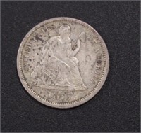 US Coins 1875-CC Seated Liberty Dime, circulated