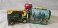 Ertl John Deere 1/16 Scale Tractor, Collector Tin