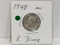 1948-S 90% Silv Roos Dime