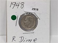 1948-S 90% Silv Roos Dime