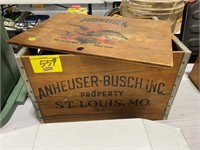 ANHEUSER BUSCH WOODEN BEER CRATE