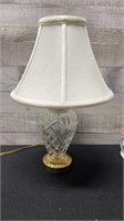 Signed Waterford Crystal Table Lamp 16" Tall