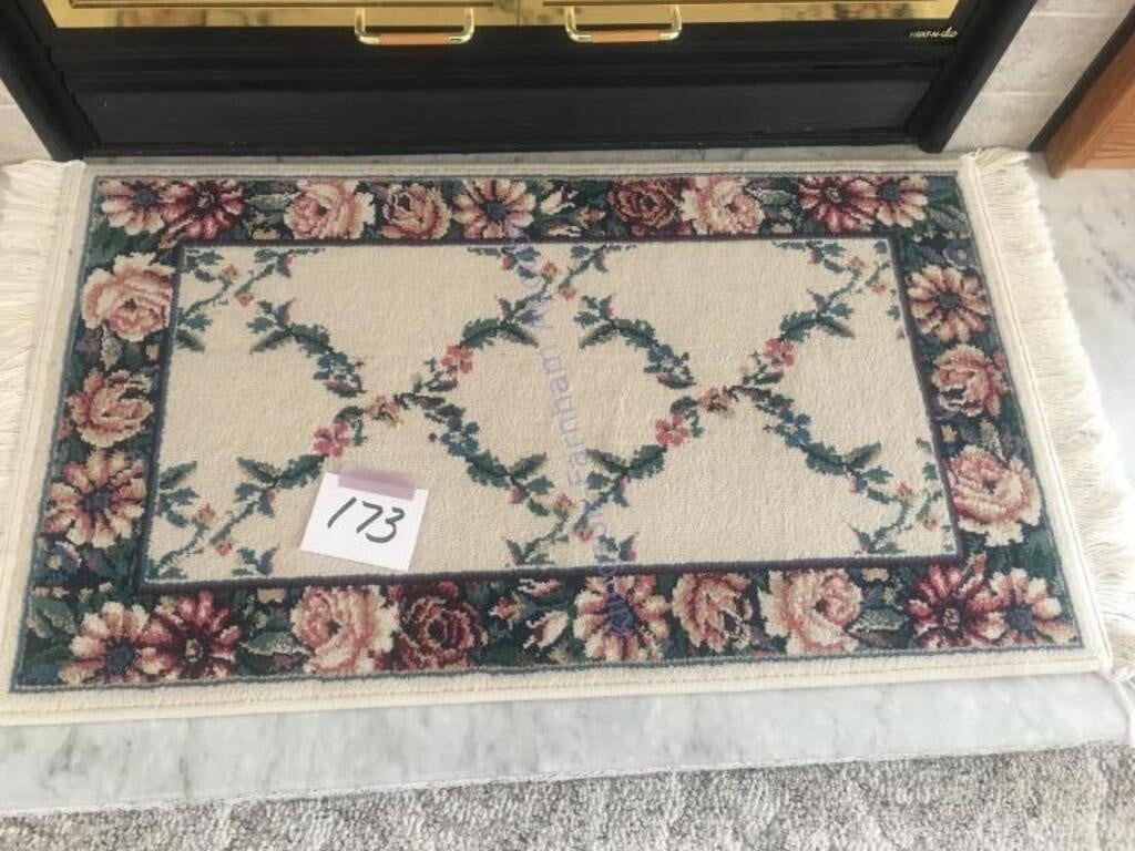 2 throw rugs one 44 x 23-One 29 x 21