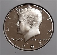 PROOF KENNEDY HALF DOLLAR-1982-S