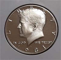 PROOF KENNEDY HALF DOLLAR-1981-S