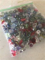 Collection of marbles and vase filler