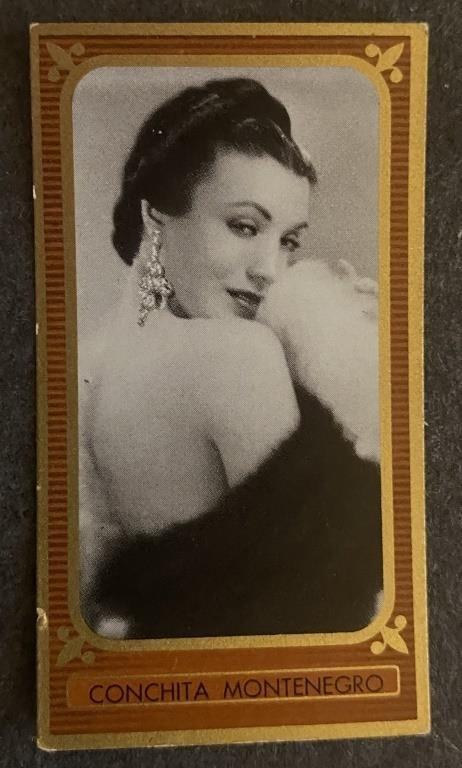 CONCHITA MONTENEGRO: Antique Tobacco Card (1936)