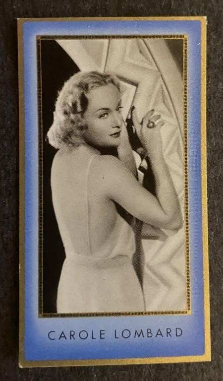 CAROLE LOMBARD: Antique Tobacco Card (1936)