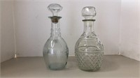(2) glass bottles