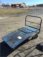 FOUR WHEEL FLATBED SPRING LOADED CART