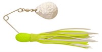 H&h Single Spinner Chartreuse / White 3/8oz 6pc