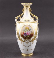 Royal Crown Derby Hand Painted Vase