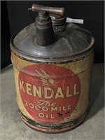 Kendall Oil Advertising 5-Gallon Can.