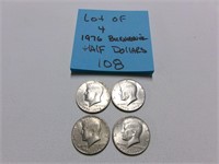 LOT OF 4 1976 BICENTENNIAL HALF DOLLARS