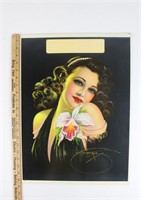 1939 DEVORSS Art Deco Pinup Girl Litho Art Print