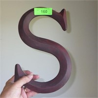 RED RESIN "S" 12 1/2 x 7 3/4