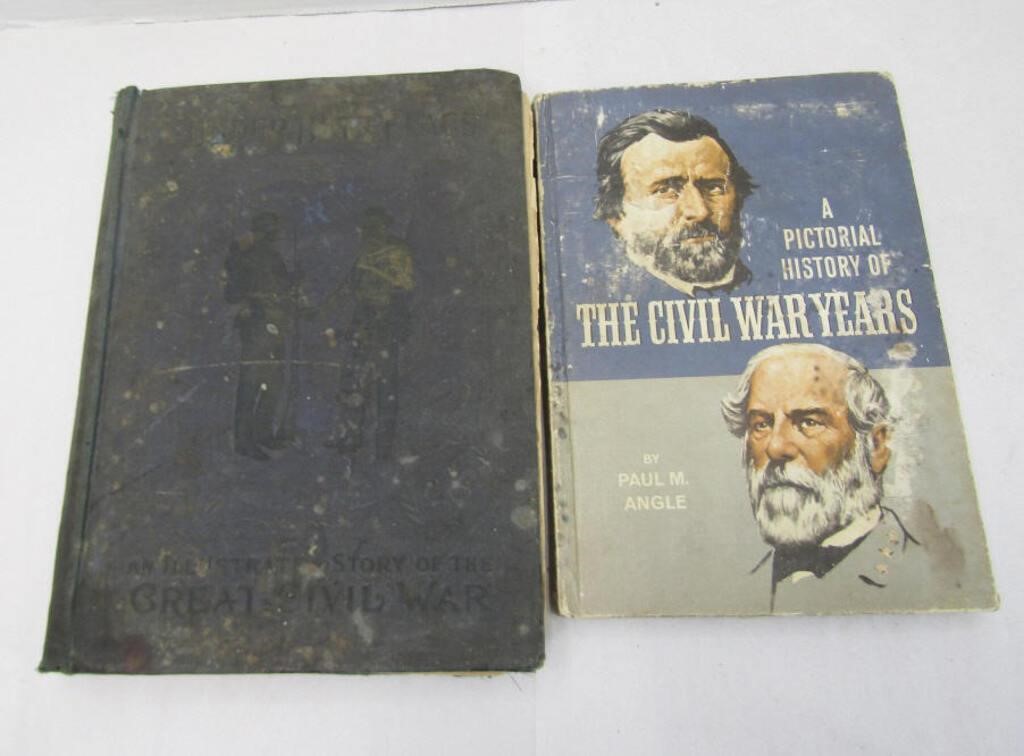 2 Vintage Books About the Civil War - 1 Has Some