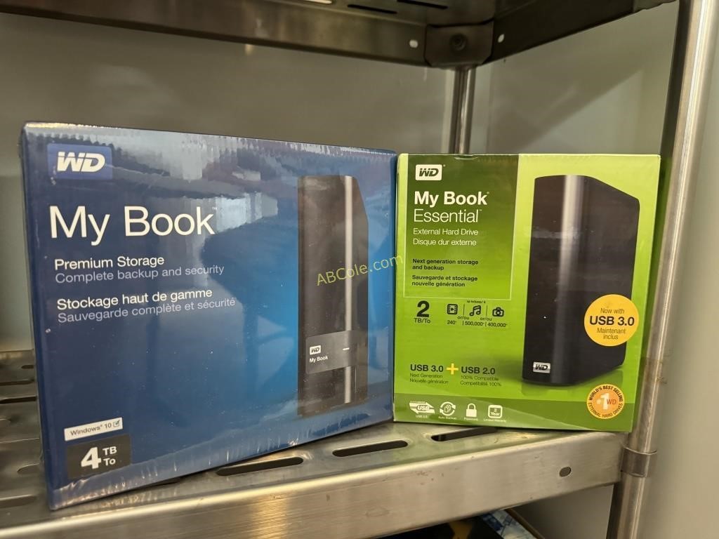 WD My Book 2TB Storage (new), WD My Book 4TB