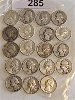 19-SILVER QUARTERS-EARLY 1960'S AND OLDER