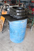 Lot 3 Waste Oil Pans & Transmission Pan w Barrel