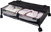 B1434  Storage Organizer, 2pc, Black Metal