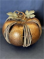 Metallic Metal and Wood with Glitter Pumpkin