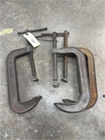 Assortment of C clamps