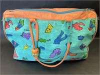 Sally Huss Beach Bag - Blue and Orange