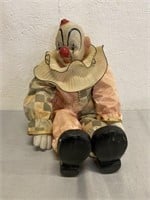 Vintage 24" Porcelain Clown Doll