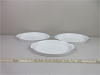Three Oval Casserole Pans