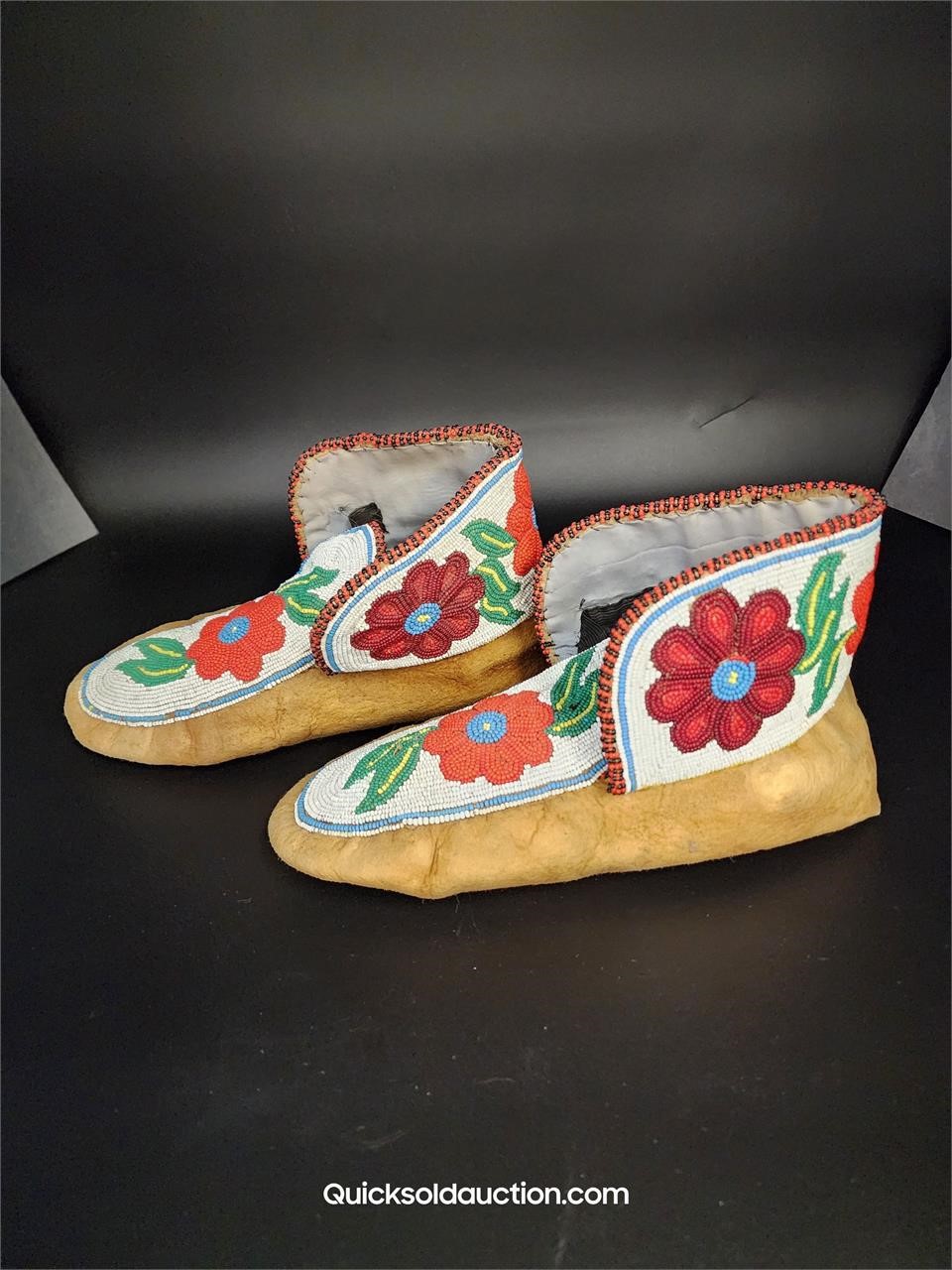 Beaded Moccasins Made In The Fort McMurray Reserva