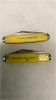 2 John Deere Pocket Knives