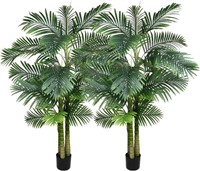 2 Pack Artificial Areca Palm Tree Plant, 6 Feet