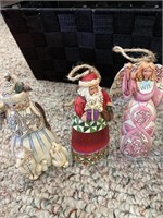 Jim shore Christmas ornaments note Santa has