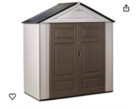 Rubbermaid Large Resin Outdoor Storage Shed, 7 x
