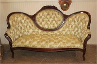 Antique Parlor Sofa with Nicely Carved