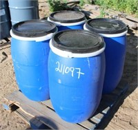 (4) Food Grade 30-Gallon Barrels, with Lids