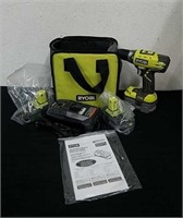 Ryobi 18 volt lithium drill with extra batteries