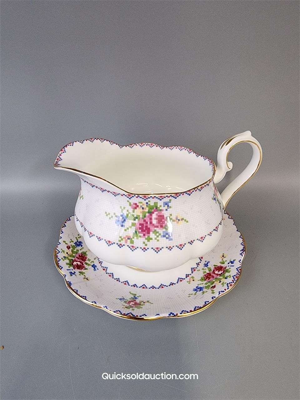 R.A.Petit Point Gravy Boat