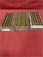 140 brass casings 243 cal in wood blocks.