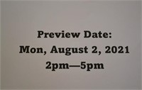 Preview Monday, August 2, 2:00pm to 5:00pm